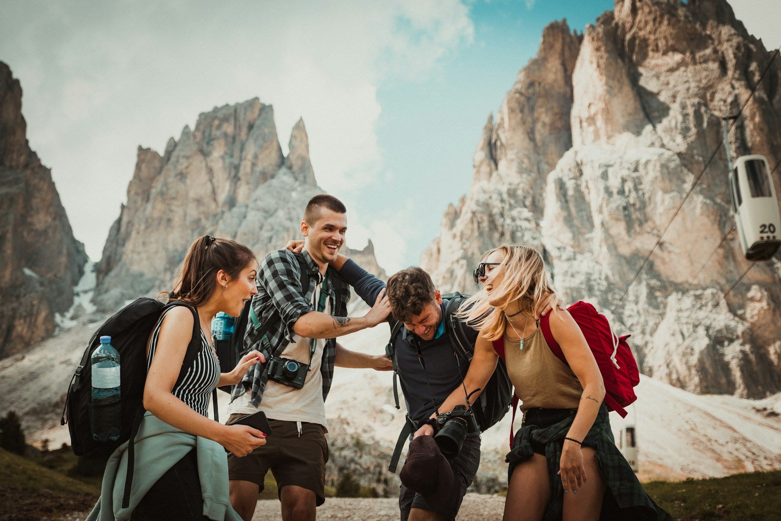 Travel buddies enjoying an adventure together